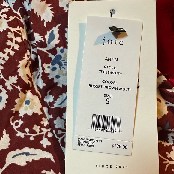 NWT Joie Women's Antin Floral Print Button Front Blouse Size Small Cotton - Picture 13 of 13